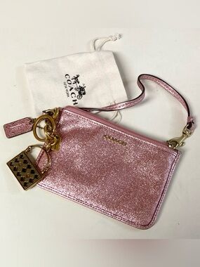 Coach Sparkly Pink Wristlet